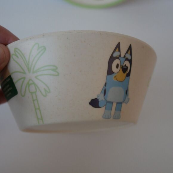 NEW Bluey 8 Piece Set Dinner Plate and Bowl Matching Set Zak Bamboo 4 Colors - Picture 13 of 13